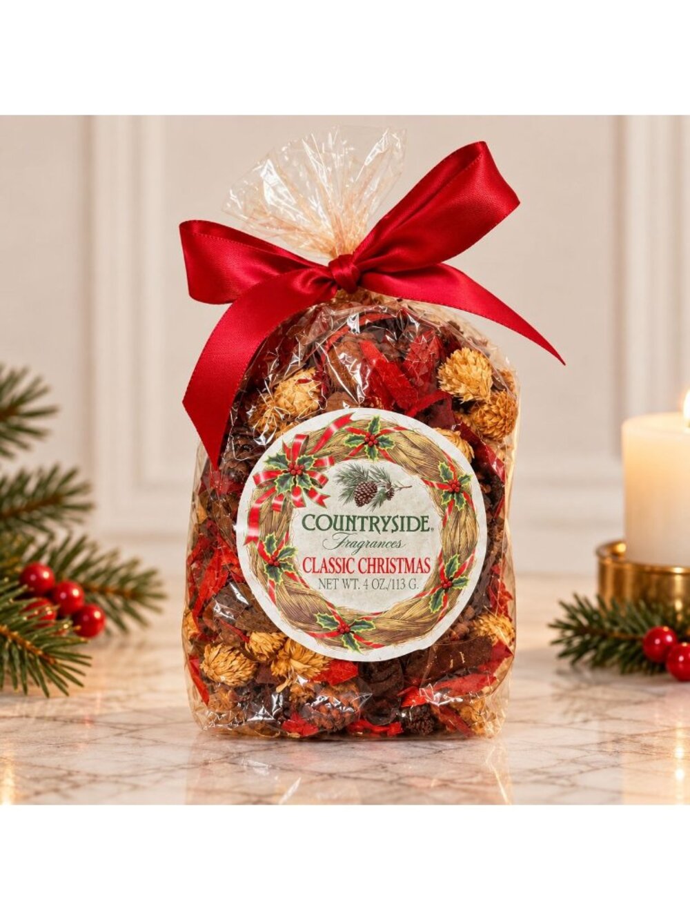 Classic Christmas Potpourri Rustic Holiday Decor Craft Supply Nostalgic Scent